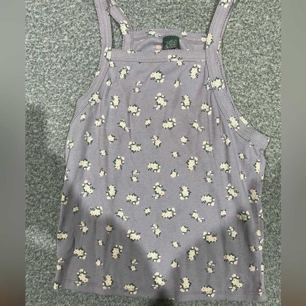 Flower crop tank top